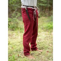 Late medieval pants 14th-15th century bordeaux red size M