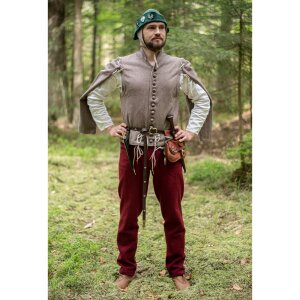 Late medieval pants 14th-15th century bordeaux red size L