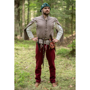 Late medieval pants 14th-15th century bordeaux red size XXL