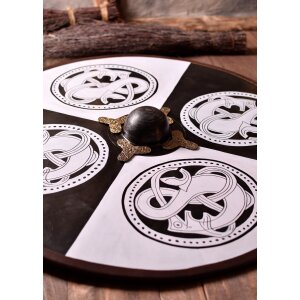 Viking Wooden Shield with Norse griffon motif