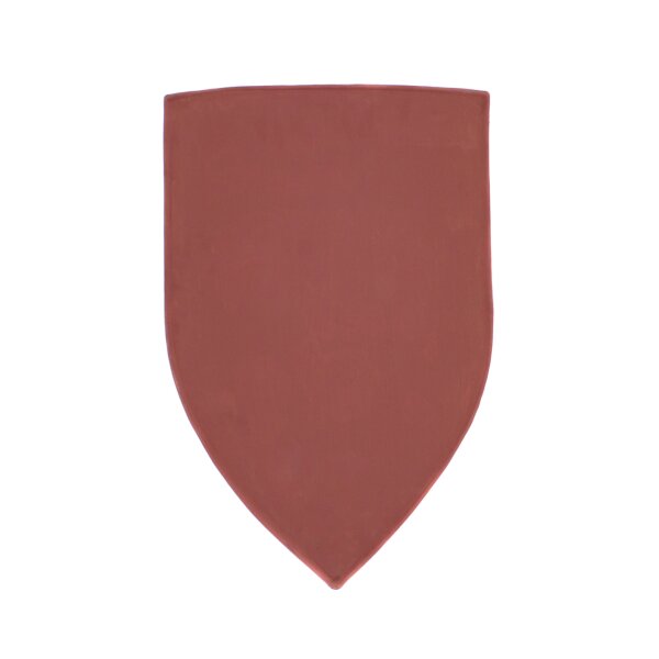 Shield with red priming coat for DIY painting