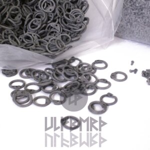 1kg loose round chainmail rings to rivet, incl. round...