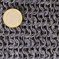 1kg loose round chainmail rings to rivet, incl. round rivet heads, &Oslash; 8mm, 1,6mm wide, aluminium wire