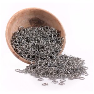 3kg loose round chainmail rings, unriveted, &Oslash; 9mm,...