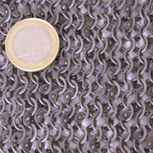 1kg punched chainmail rings and chain rings to rivet, incl. round rivet heads, Ø 6mm, steel