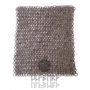 chain piece 20 x 20cm, riveted and punched flat rings,...