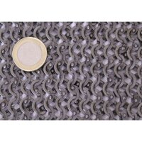 chain piece 20 x 20cm, wedge-riveted flat rings, Ø 8mm, 1,8mm wide, steel