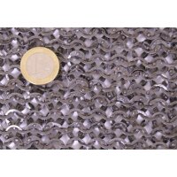 chain piece 20 x 20cm, flat rings with round rivets, Ø 8mm, 1,8mm wide, steel