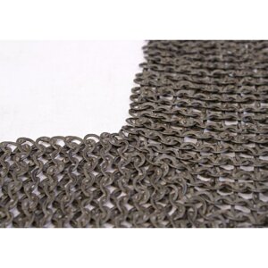 Chainmail collar, flat rings with wedge rivets, Ø 8mm, steel