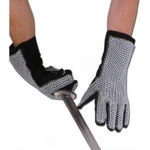 gloves with chain mesh, &Oslash; 6mm, steel, size 9