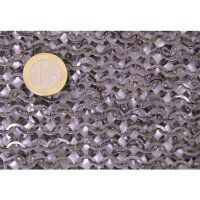 Chainmail aventail for helmets, flat ring riveted, round rivets, Ø 8mm, steel