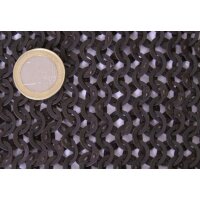 Kettenhemd Hauberk, Flachring mit Keilnieten Ø 8mm 1,8mm breit Stahl