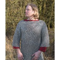 Chainmail shirt Haubergeon, round rings with round rivets. Ø 9mm, 1,5mm wide, galvanized steel