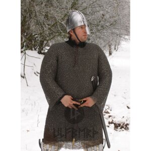 chainmail shirt Hauberk, unriveted round rings, Ø 8mm, 1,6mm wide, spring steel