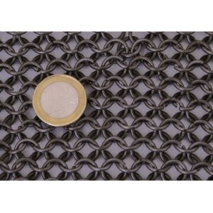 Kettenhemd Haubergeon, unvernietete Rundringe, &Oslash; 8mm, 1,6mm breit, Federstahl