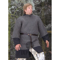 Chainmail shirt Haubergeon, round rings with round rivets, Ø 8mm, 1,6mm wide, aluminium XXL