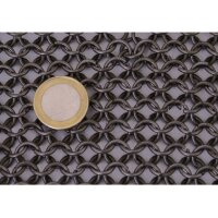 Kettenhemd Haubergeon, unvernietete Rundringe, &Oslash; 8mm, 1,6mm breit, Federstahl XL