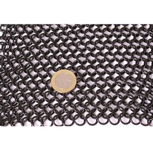 Chainmail Haubergeon, butted, ID8mm, blackened, 1.6 mm wire L