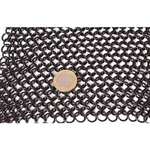 Chainmail Leg Protection or Chausses, unriveted round rings, Ø 8mm, 1.6mm wide, burnished steel