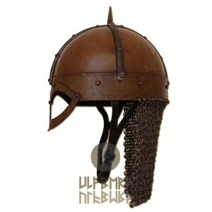 The Gjermundbu Helmet with riveted aventail, 2 mm steel -...