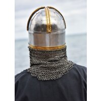 Coppergate Helm mit vernieteter Kettenbrünne 1,6 mm schaukampftauglich