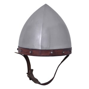 Bogenschützen Helm, 1.6 mm Stahl, mit Lederinlet - schaukampftauglich