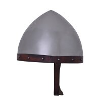 Bogenschützen Helm, 1.6 mm Stahl, mit Lederinlet - schaukampftauglich