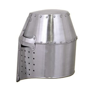 Topfhelm, 13. Jh., 1,3 mm Stahl