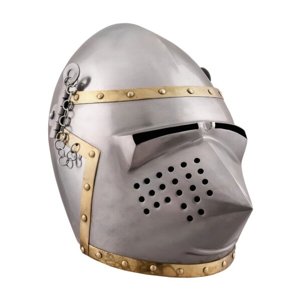 Houndskull bascinet helmet, circa 1390 AD, 1.6 mm