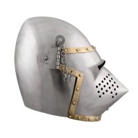 Houndskull bascinet helmet, circa 1390 AD, 1.6 mm