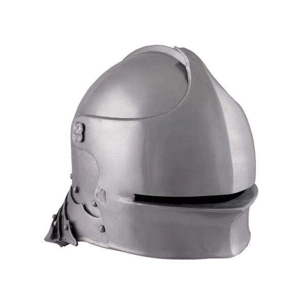 Coiffe de bassin allemande avec visière, casque médiéval, env. 1370, 2 mm d'acier Nous faisons