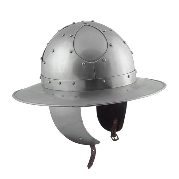 Kettle hat with cheek guards, 2 mm steel - battle ready