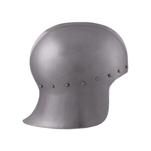 Casque darcher anglais, 15e siècle, acier de 1,6 mm