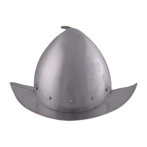 Casque Morion pointu avec insert en cuir 1,3mm acier