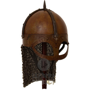 Der Gjermundbu Helm mit vernieteter Brünne, 2 mm Stahl L