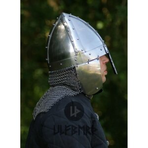 Spangen helmet with cheek guards and aventail, 2 mm steel M