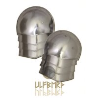 1 Pair Medieval spaulders, four pieces, 1.6mm steel - battle ready