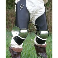 1 Pair Poleyns with leather-cuisses