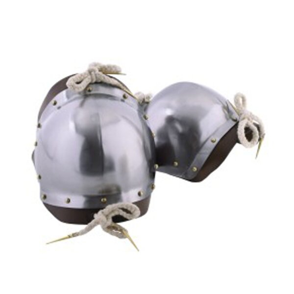 1 pair Knee caps, 1.5 mm polished steel