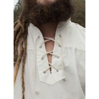 Medieval Shirt Corvin with Lacing made of cotton, natural-coloured
