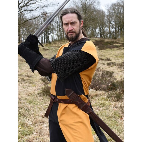 Medieval Tabard / Surcoat Eckhart made of cotton, yellow/black