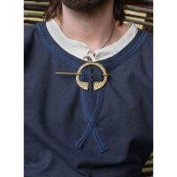 Medieval Braided Tunic Albrecht, long-sleeved, dark blue