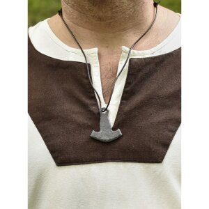 Medieval Tunic Vallentin, made of cotton natural/brown