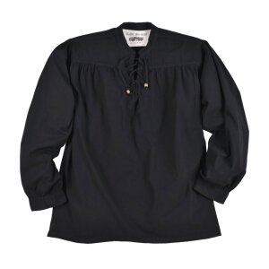 Market-Medieval Shirt Ludwig made of cotton, black