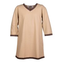 Viking Tunic made of cotton, beige