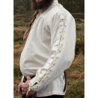Medieval Shirt Corvin with Lacing, natural-coloured S