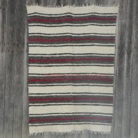 Handwoven wool blanket carpet 140 x 220cm