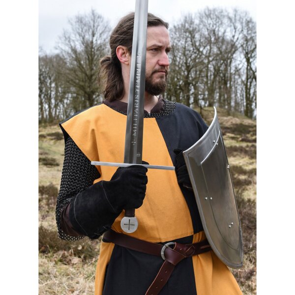 Medieval Tabard / Surcoat Eckhart, Mi-Parti, yellow/black XL/XXL