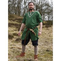 Medieval Braided Tunic Ailrik, short-sleeved, green M
