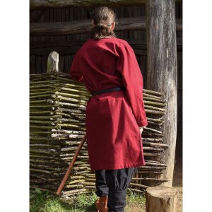 Medieval Braided Tunic Albrecht, long-sleeved, wine red S